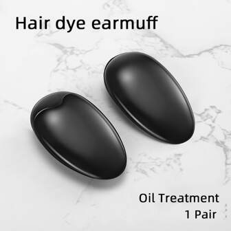 1 对塑料耳罩，适用于油疗和染发，适用于美容院或美发的防护耳罩，软橡胶耳罩，专业用途，OPP 袋包装
