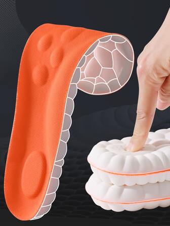 Plantillas de látex de alta elasticidad, con absorción de impactos y amortiguación, con soporte de arco para calzado deportivo, transpirables, para zapatos de mujer, zapatillas de hombre, calzado de invierno