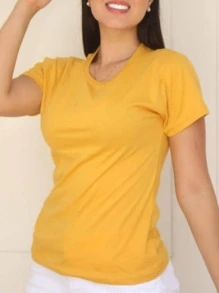 Women T-Shirts - Màu Mù tạt vàng - Xem 3