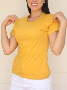 Women T-Shirts - Màu Mù tạt vàng - Xem 4