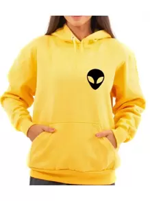 Men Sweatshirts - 黃色 - 查看 1