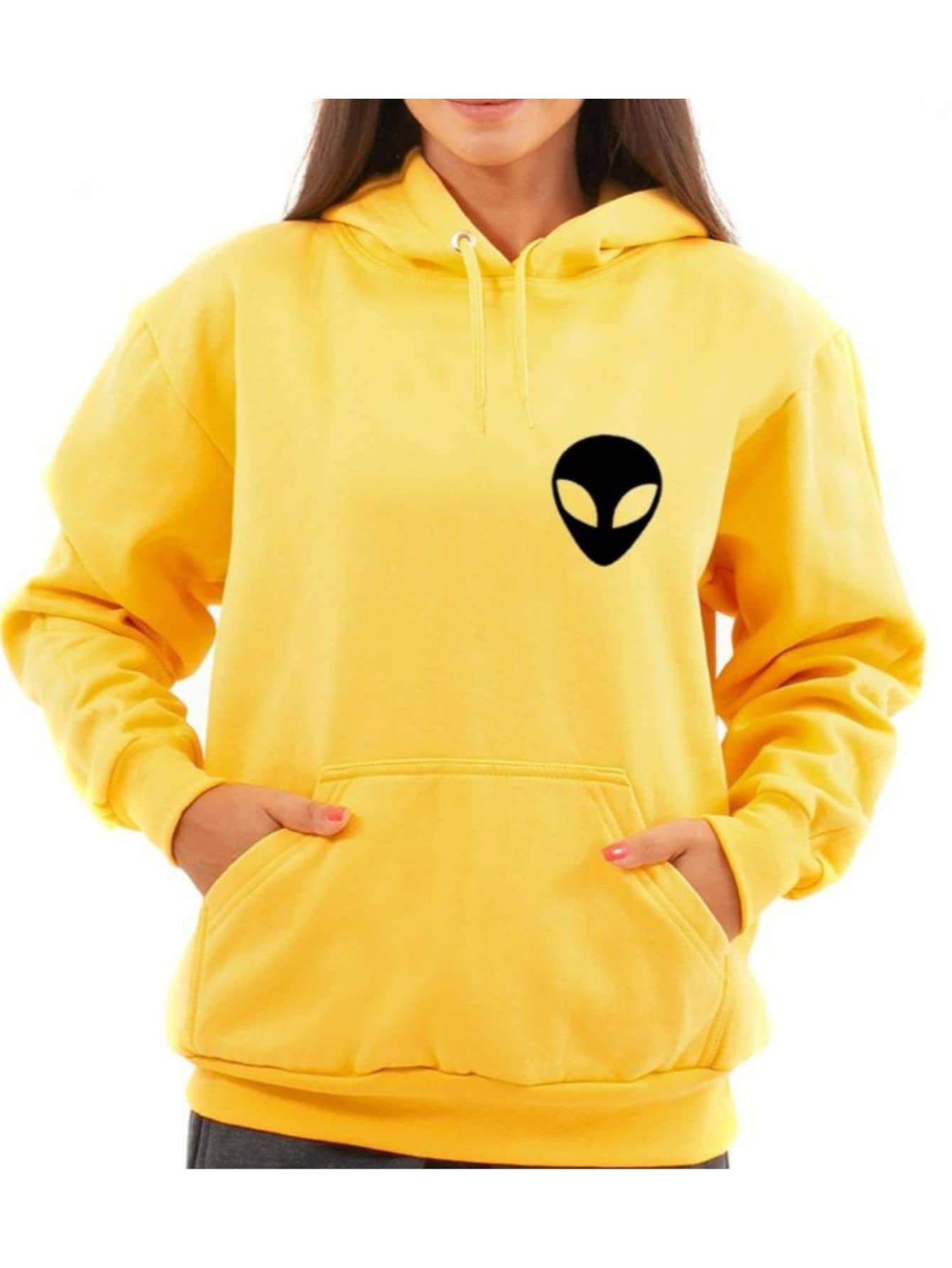 Men Sweatshirts - 黃色 - 查看 1