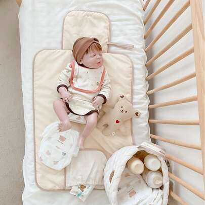 1pc Portable Waterproof & Comfortable Baby Changing Pad, Suitable For Outdoor Use, Diaper Changing Station, And Crib Mattress