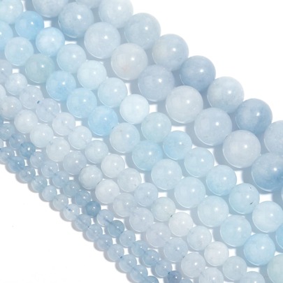 1 Strand Aquamarines Beads Natural Stone Loose Beads Beads For DIY Bracelet Necklace Earrings Making Jewelry Healing Crystals Jewelry Accessories