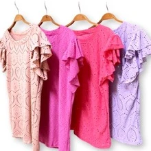 Women Blouses - 乾枯玫瑰色 - 查看 1