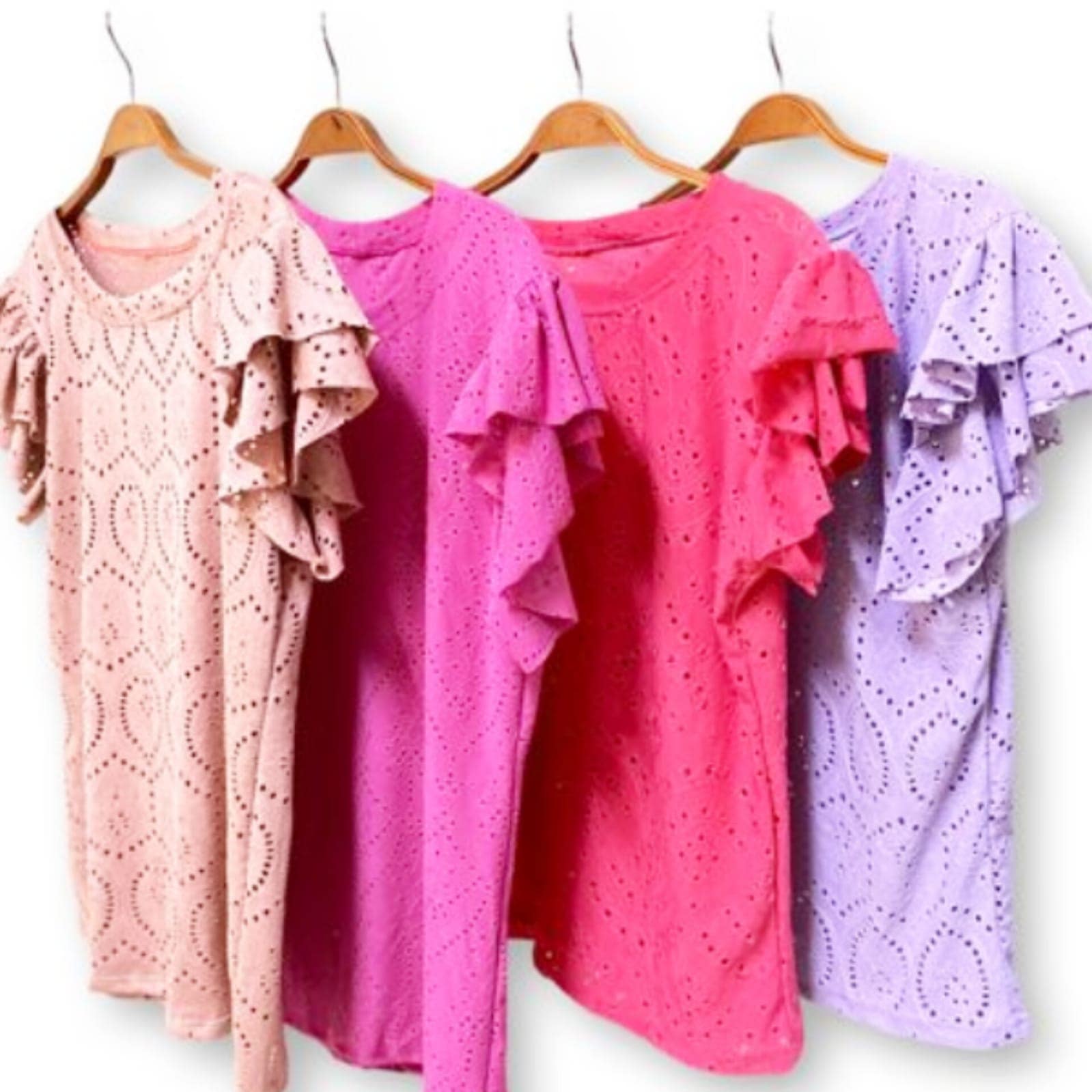 Women Blouses - 乾枯玫瑰色 - 查看 1