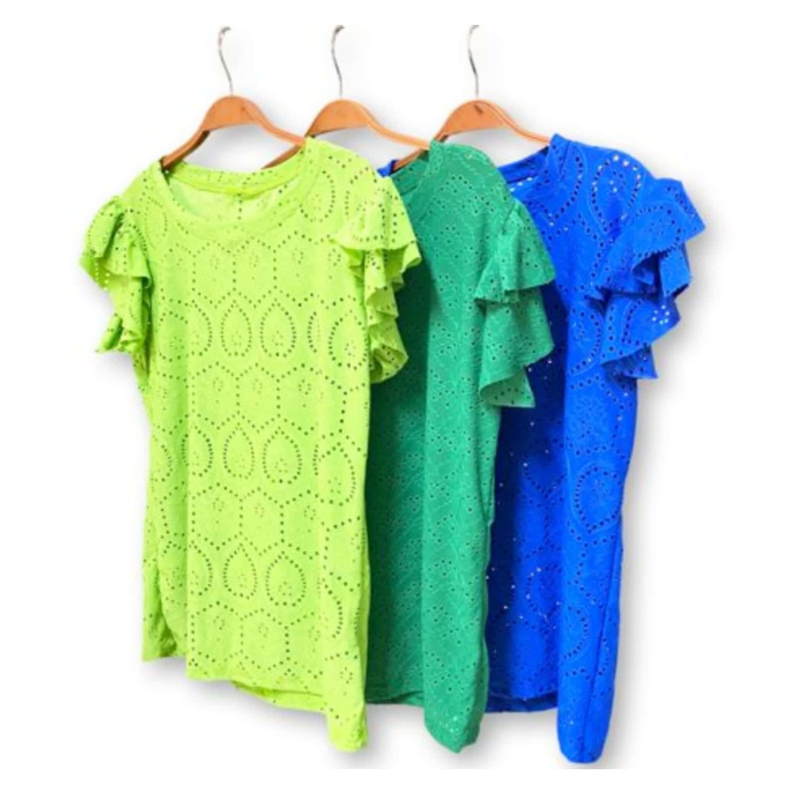 Women Blouses - 青檸色 - 查看 1