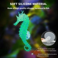 1 Pièce Décoration D'aquarium Artificiel Par Lumière Fluo Poisson Hippocampe Flottant Simulé En Silicone Décor Sous-marin Pour Réservoir De Poissons Cheval De Mer Artificiel Pour Aménager Le Paysage Sous-marin