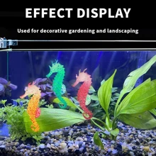 1 Pièce Décoration D'aquarium Artificiel Par Lumière Fluo Poisson Hippocampe Flottant Simulé En Silicone Décor Sous-marin Pour Réservoir De Poissons Cheval De Mer Artificiel Pour Aménager Le Paysage Sous-marin