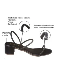 Women Heeled Sandals - màu đen - Xem 6