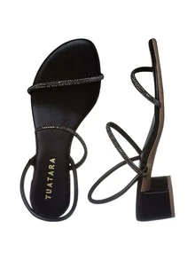 Women Heeled Sandals - màu đen - Xem 5
