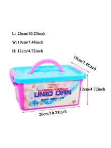 1 套 Diy 膠水史萊姆套裝收納盒自製益智減壓玩具變色史萊姆套裝,含使用說明,適合 5 歲以上兒童元旦、過年、春節和返校禮物。 - 彩色 - 查看 10