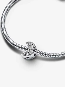 Bijou 100% Argent 925 Croisé Européen Et Américain Mode Nouveau Brillant Lune Complet Perles DIY Adapté Pour Festival Cadeaux