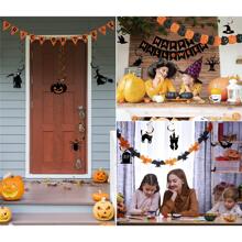 萬聖節室內裝飾,萬聖節花環,萬聖節橫幅,掛飾,萬聖節用品,兒童萬聖節裝飾,萬聖節派對裝飾,可重複使用的萬聖節裝飾 - 萬聖節裝飾 - 查看 5