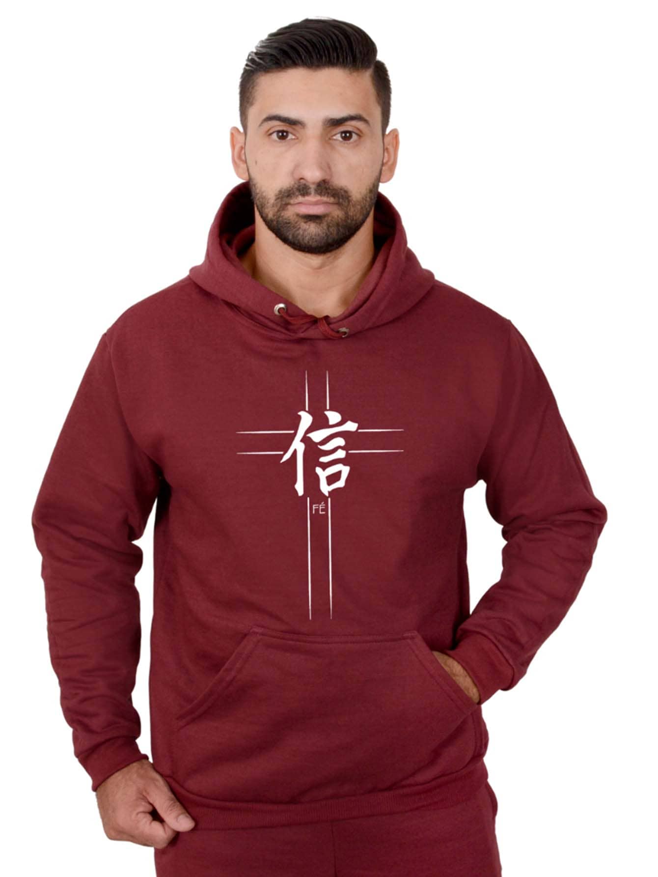 Men Sweatshirts - 紅木色 - 查看 1