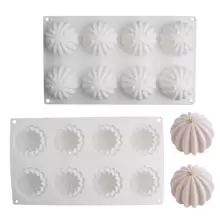 8入組條紋球體慕斯模具 - 白色 - 查看 1