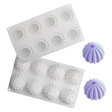 8入組條紋球體慕斯模具 - 白色 - 查看 6