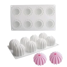 8入組條紋球體慕斯模具 - 白色 - 查看 5