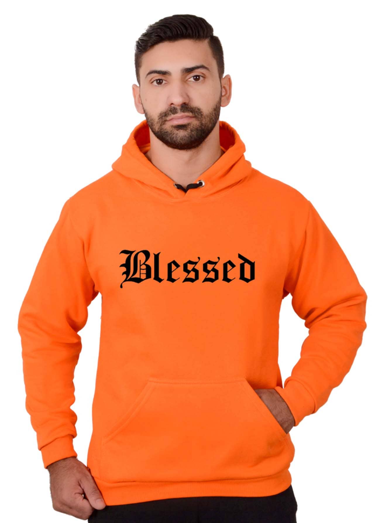 Men Sweatshirts - 橘色 - 查看 1