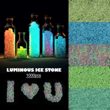 自發光沙子，夜光石頭，用於家庭花園、戶外道路、草坪、水族箱或混色裝飾配件，在黑暗中發出燦爛的光芒，營造出風景裝飾效果，石頭大小為3-5mm - 彩色 - 查看 9