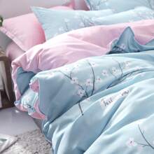 1pc Single Bedding Cover In Aesthetic Style With Aloe Material, Chinese Style - Multicolor - View 4