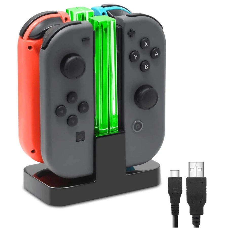 1pc Abs Material Charging Dock With Illuminated Column, Compatible With Switch Joy-con Controller