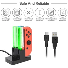 1pc Abs Material Charging Dock With Illuminated Column, Compatible With Switch Joy-con Controller