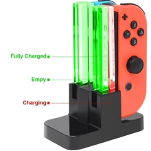 1pc Abs Material Charging Dock With Illuminated Column, Compatible With Switch Joy-con Controller