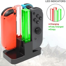 1pc Abs Material Charging Dock With Illuminated Column, Compatible With Switch Joy-con Controller