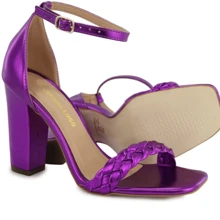 Women Heeled Sandals - Purple - View 1