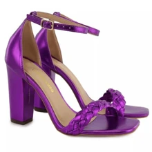Women Heeled Sandals - Purple - View 2