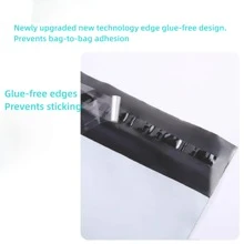 20pcs Logistics Handheld Portable Express Bags Thickened Waterproof Colored Courier Packaging Bags Gift Packaging Bags - White - View 4