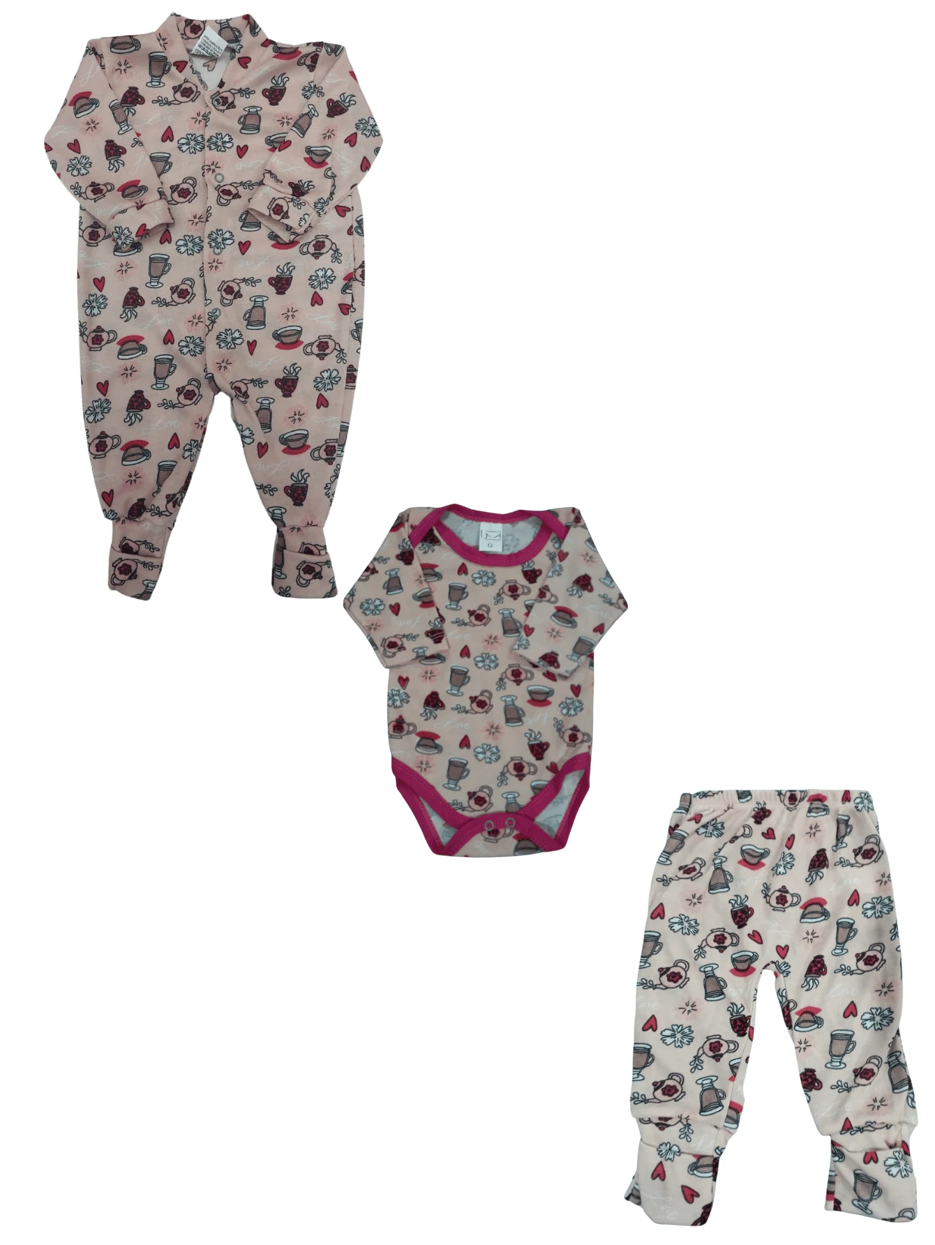 Baby Girls Sets - 藕粉色 - 查看 1