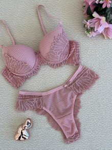 Women Bra & Panty Sets - Dusty Pink - View 2