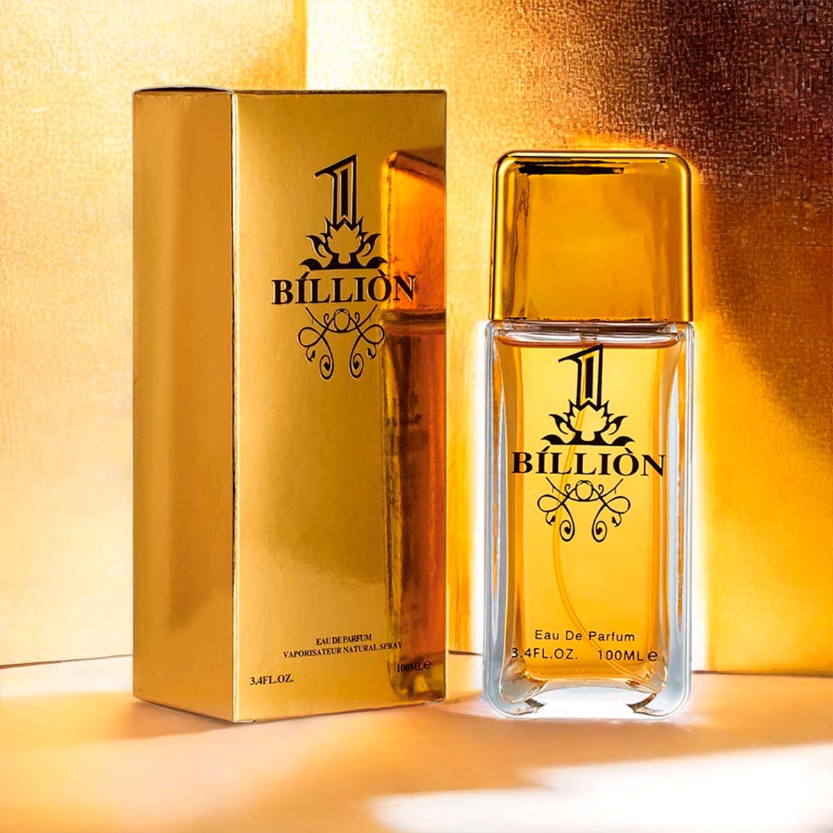 Perfume De Hombre 1 Billion  100 ML - Dorado - Ver 1