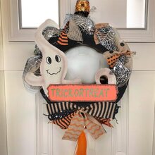 Set Of 1 Halloween Door Knockers Halloween Decoration Halloween Eve Decoration Ghost Face Black Cat Skull Elements Door Knockers Party, Home Decor Door Knockers - ghost - View 5