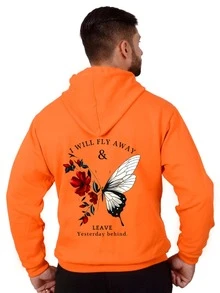 Men Sweatshirts - 橘色 - 查看 3