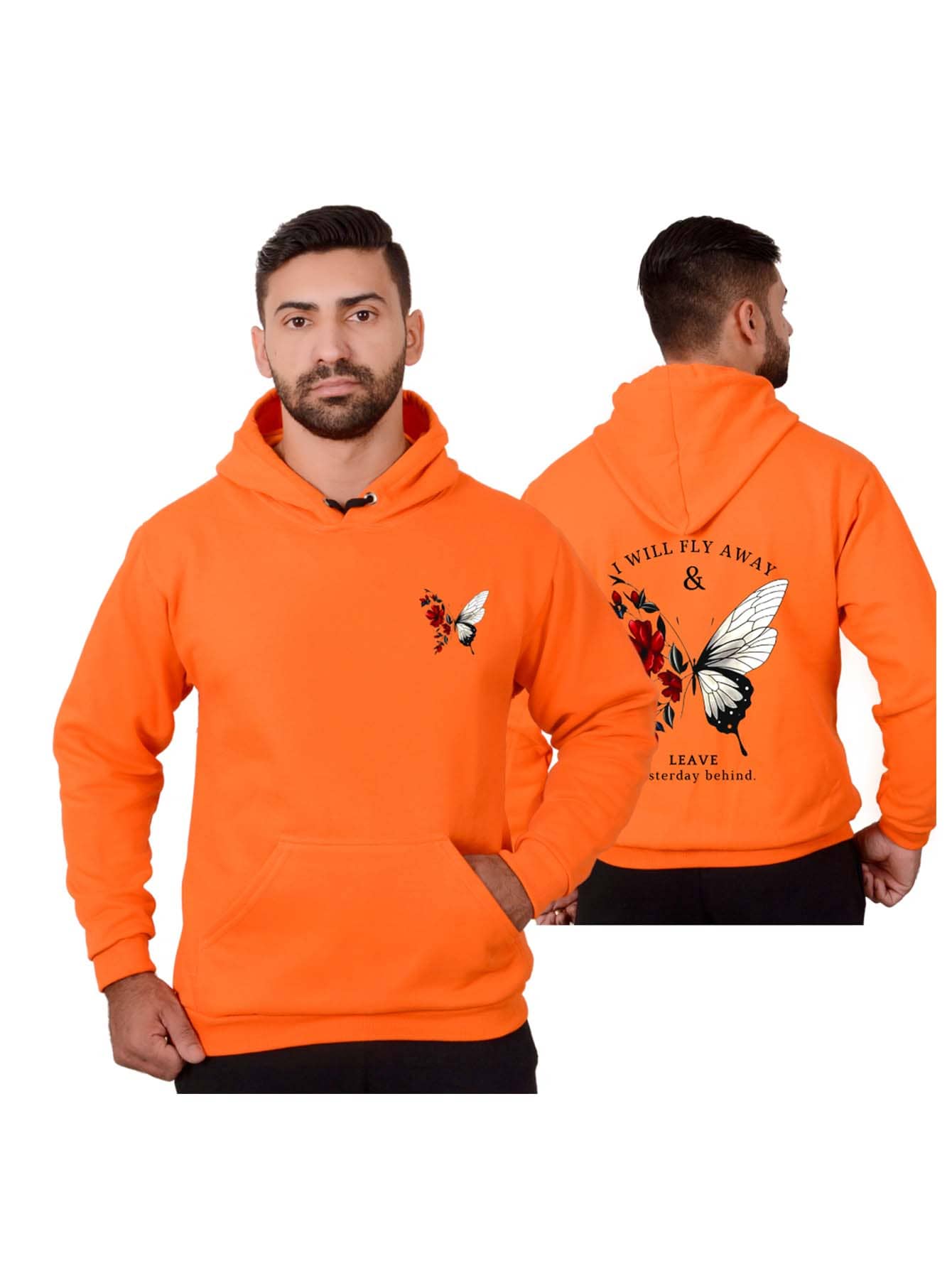 Men Sweatshirts - 橘色 - 查看 1