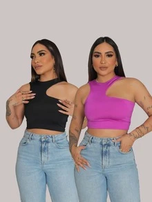 Women Tops - 玫瑰紅 - 查看 2