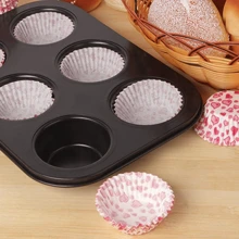 Forma para 6 Cupcakes Em Aço Carbono com antiaderente 26 x 18 x 3 Cm - Preto - Visão 2