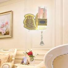 銅色雙頭臥室、客廳、電視背景牆燈,適用於酒店,別墅裝飾照明,具有3種顏色可變光效 - 金色 - 查看 5