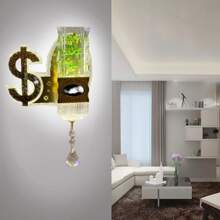 銅色雙頭臥室、客廳、電視背景牆燈,適用於酒店,別墅裝飾照明,具有3種顏色可變光效 - 金色 - 查看 6