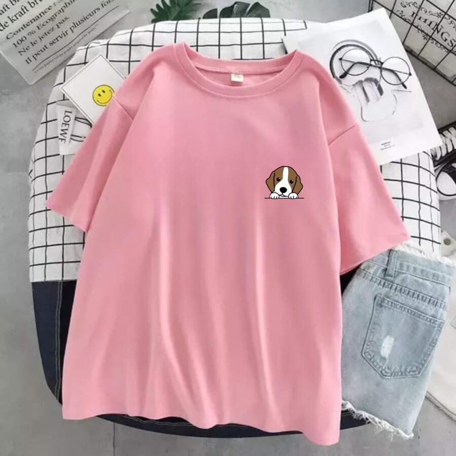 Men T-Shirts - 淺粉色 - 查看 1