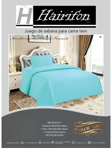 Sheet Set For Single, Double, Queen And King Size Bed + 2 Pillowcases - 薄荷藍 - 查看 2