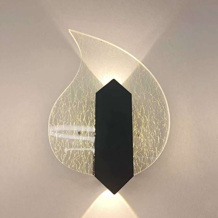Wall Lamp For Bedroom, New Style Bedside Lamp, Creative Staircase Wall Lamp, Balcony Decoration, Living Room Lamp, Modern And Simple - Black - View 1
