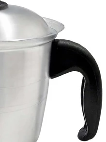 Fervedor Com Tampa  1 Litro - Leiteira - Prata - Visão 3