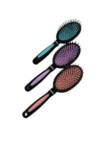 1 Piece Of Dark Hair Comb Anti Friz Resistant Simple Design - 黑色 - 查看 4