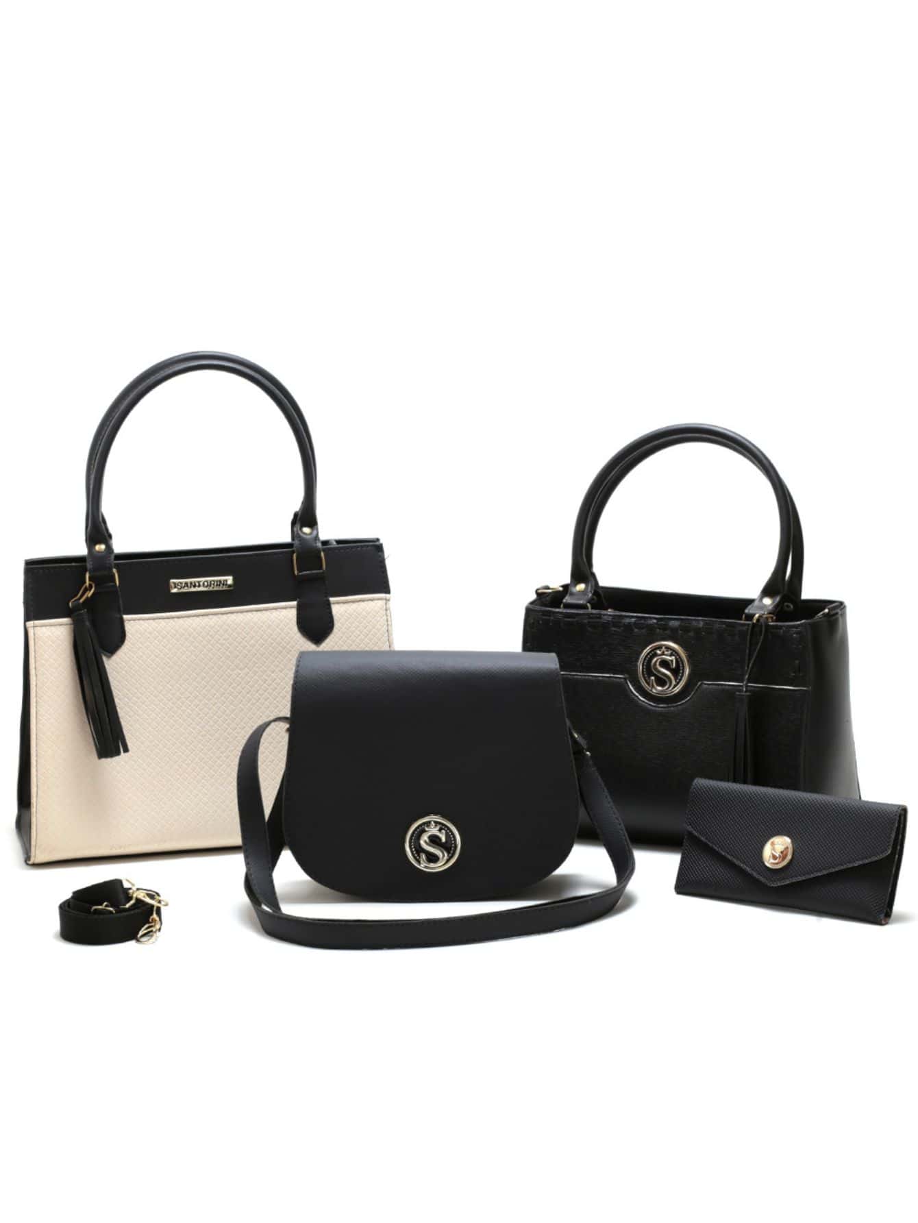 Women Shoulder Bags - Đen và trắng - Xem 1