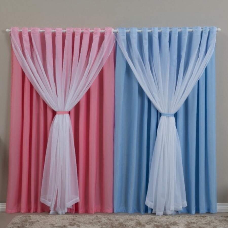 Curtains - 杏色 - 查看 1