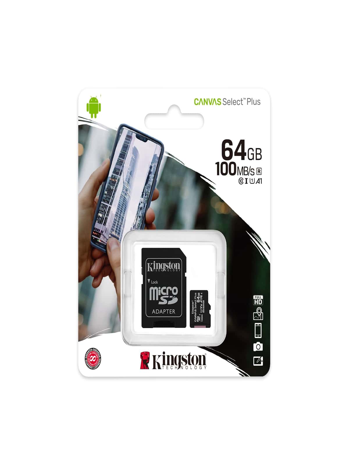 MEMORIA MICRO SD 64GB KINGSTON - Negro - Ver 1